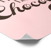 私は本当に好きチョコレートバレンタインデーのポスターのサイン ポスター (角)