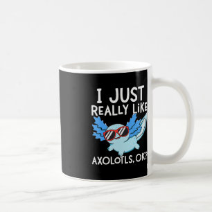 私は本当に好きAxolotls Ok女の子の男の子の河合 コーヒーマグカップ