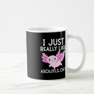 私は本当に好きAxolotls Ok女の子の男の子の河合 コーヒーマグカップ