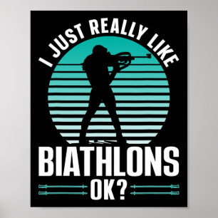 私は本当に好きBiathlons OkスポーツバイアスロンBi ポスター