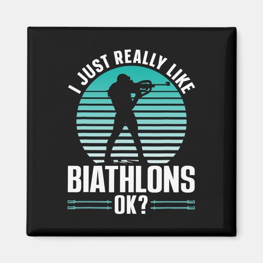 私は本当に好きBiathlons OkスポーツバイアスロンBi マグネット (正面)