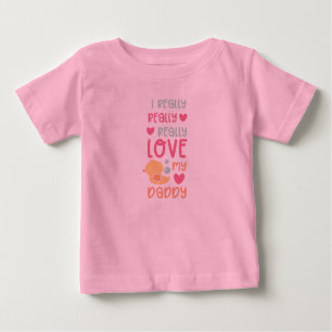 私は本当に本当に私のパパベビーTシャツが大好き ベビーTシャツ