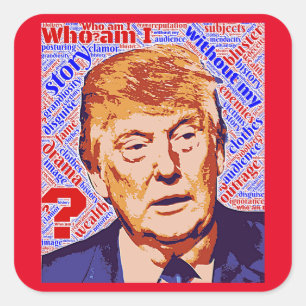 私は本当に正方形のステッカーであるトランプ スクエアシール