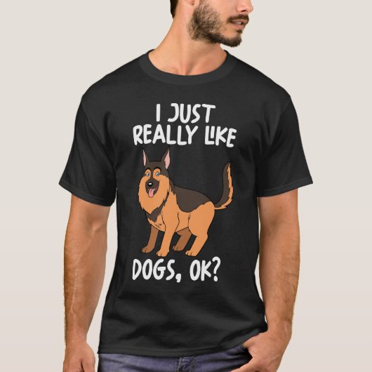私は本当に犬が好きなんだ Tシャツ (正面)