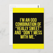 私は本当に甘くて、そうでない奇妙な組み合わせです ポストカード (正面/裏面)