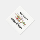 私は本当に自分自身を繰り返す？DNA複製ユーモア スタンダードカクテルナプキン (角)