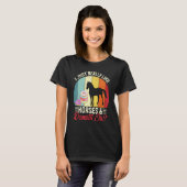 私は本当に馬とドーナツ馬のテーマ Tシャツ (正面フル)