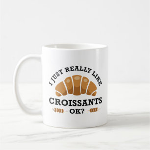 私は本当にCroissants Okが好き コーヒーマグカップ
