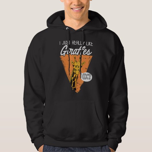 私は本当にGiraffes Okが好き パーカ (正面)