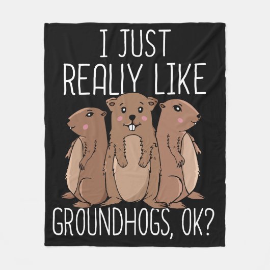 私は本当にGroundhogsギフトキッズGroundhogが好き フリースブランケット (正面)