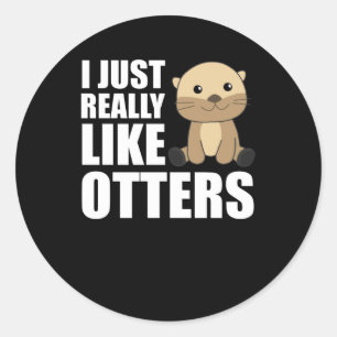 私は本当にOtterが好き – Sweet Otter ラウンドシール