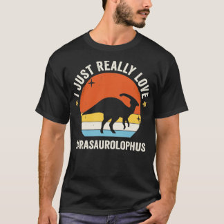 私は本当にParaaurolophus 80sレトロVintaを愛している Tシャツ