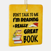 私は本当の本だ読と話しな素晴らしさい セラミックオーナメント (右)