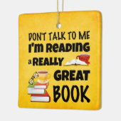 私は本当の本だ読と話しな素晴らしさい セラミックオーナメント (左)