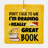 私は本当の本だ読と話しな素晴らしさい セラミックオーナメント (裏面)
