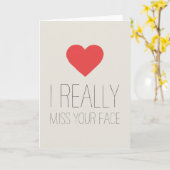 私は本当恋しく思にあなたの顔 – カード (黄色い花)