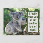 私は本当恋しく思にあなた達なので、たくさんの抱擁を送っています ポストカード (正面)