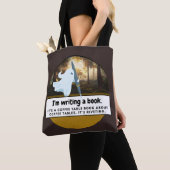 私は本書だ：作家の漫画ストリップ トートバッグ (クローズアップ)