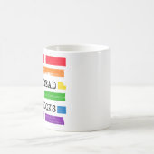 私は本読のレインボーの修正を禁止 コーヒーマグカップ (中央)