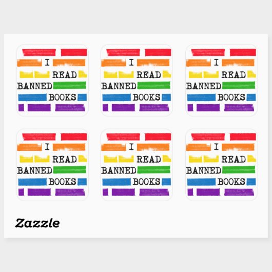 私は本読のレインボーの修正を禁止 スクエアシール (シート)