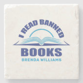 私は本読の名前をカスタムするコースターを禁止した ストーンコースター (正面)