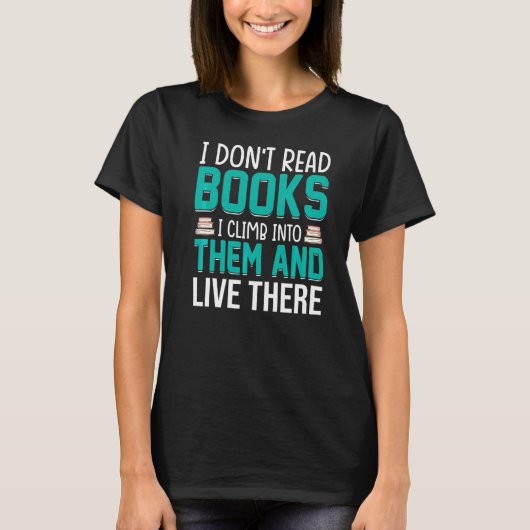 私は本読読み手のグラフィック読は行わない Tシャツ (正面)