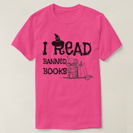 私は本読、読み手、ブックワームCを禁止した Tシャツ (デザイン正面)