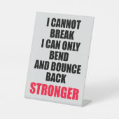 私は机の看板をやる気を起こさせる破れない 台座サイン (正面)