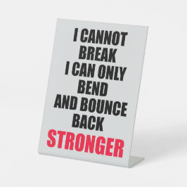 私は机の看板をやる気を起こさせる破れない 台座サイン