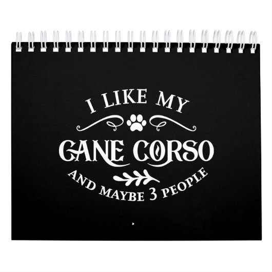 私は杖のコルソの愛犬家が好きだ カレンダー (カバー)