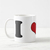 私は杖CORSOのマグを愛します コーヒーマグカップ (左)