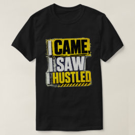 私は来た 私は見た 私は必死に働いた イエローグランジ名言 Tシャツ