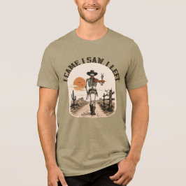 私は来た。見た。そして去った。スケルトンカウボーイグラフィック トライブレンドTシャツ
