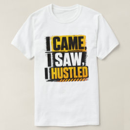 私は来た 見た 奮闘した イエローグランジ名言 Tシャツ
