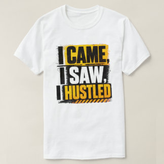 私は来た 見た 奮闘した イエローグランジ名言 Tシャツ