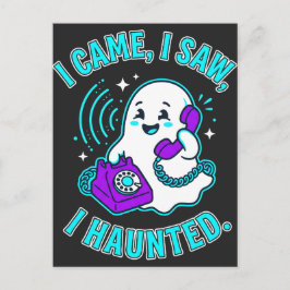 私は来た、見た、幽霊になった。ハロウィンの幽霊です。 ポストカード