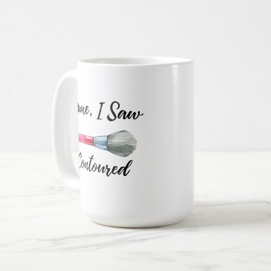 私は来ました。 私は見ました。 私は輪郭を描きました コーヒーマグカップ (正面左)
