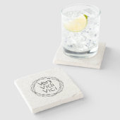 私は来ました、私見ました、私征服しました"Veni、Vidi、Vici "を ストーンコースター (横)