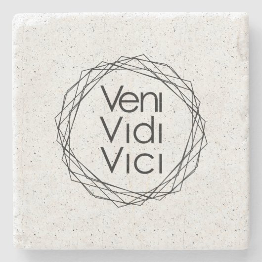 私は来ました、私見ました、私征服しました"Veni、Vidi、Vici "を ストーンコースター (正面)