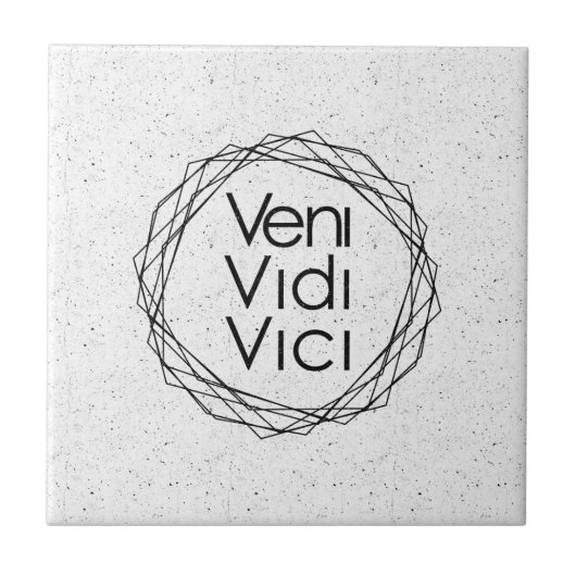 私は来ました、私見ました、私征服しました"Veni、Vidi、Vici "を タイル (正面)