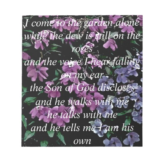 私は来ガーデンアローンフローラへ ノートパッド (正面)