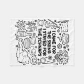 私は来スキーに行った フリースブランケット (正面(横))