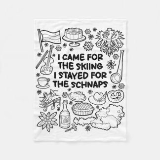 私は来スキーに行った フリースブランケット