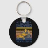 私は来ヴィンテージ芝刈りパパギフトを刈った キーホルダー (正面)