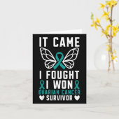 私は来卵巣癌の生き残りイチジクに勝った戦った カード (黄色い花)