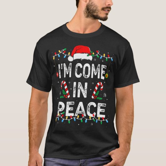 私は来平和に平和に似た醜いクリスマス Tシャツ (正面)