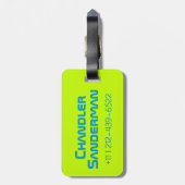 私は来平和の子供のおもしろいエイリアンid荷物タグ ラゲッジタグ (裏面縦)