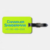 私は来平和の子供のおもしろいエイリアンid荷物タグ ラゲッジタグ (裏面横)