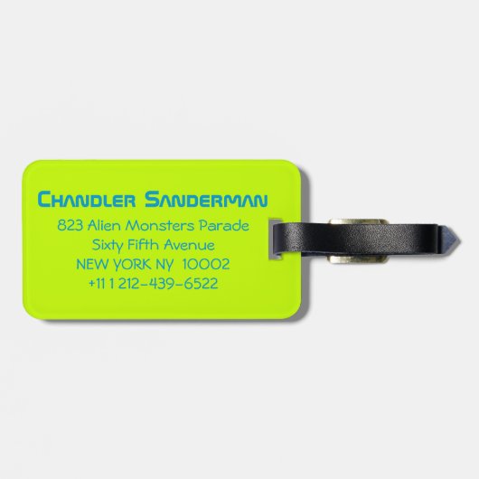 私は来平和の子供のおもしろいエイリアンid荷物タグ ラゲッジタグ (裏面横)