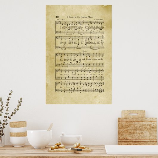 私は来庭に一人のゴスペルの楽譜に行く ポスター (キッチン)